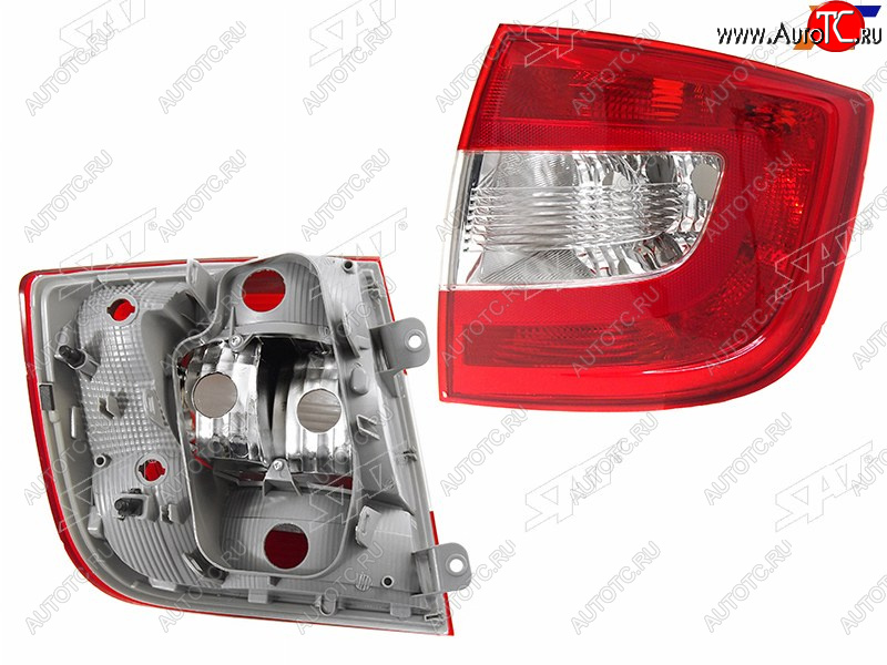 2 859 р. Фонарь задний правый SAT Skoda Rapid NH3 дорестайлинг лифтбэк (2012-2017)  с доставкой в г. Королёв