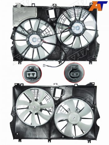 12 699 р. Диффузор радиатора в сборе SAT Lexus RX450 AL20 дорестайлинг (2015-2019)  с доставкой в г. Королёв. Увеличить фотографию 2