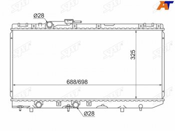 7 299 р. Радиатор SAT  Toyota Corsa  L50 (1994-1997) седан дорестайлинг  с доставкой в г. Королёв. Увеличить фотографию 3