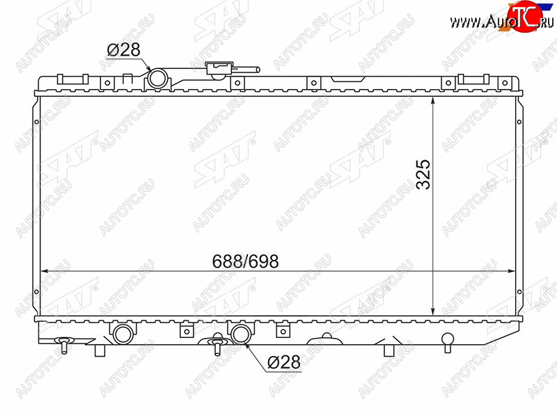 7 299 р. Радиатор SAT  Toyota Corsa  L50 (1994-1997) седан дорестайлинг  с доставкой в г. Королёв