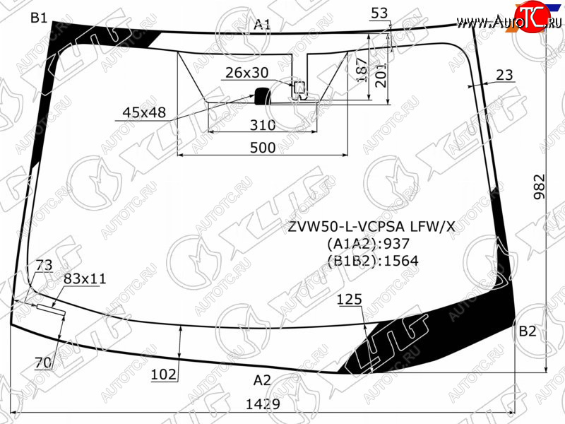 14 999 р. Стекло лобовое (Антенна Датчик дождя) XYG Toyota Prius XW50 дорестайлинг (2015-2018)  с доставкой в г. Королёв