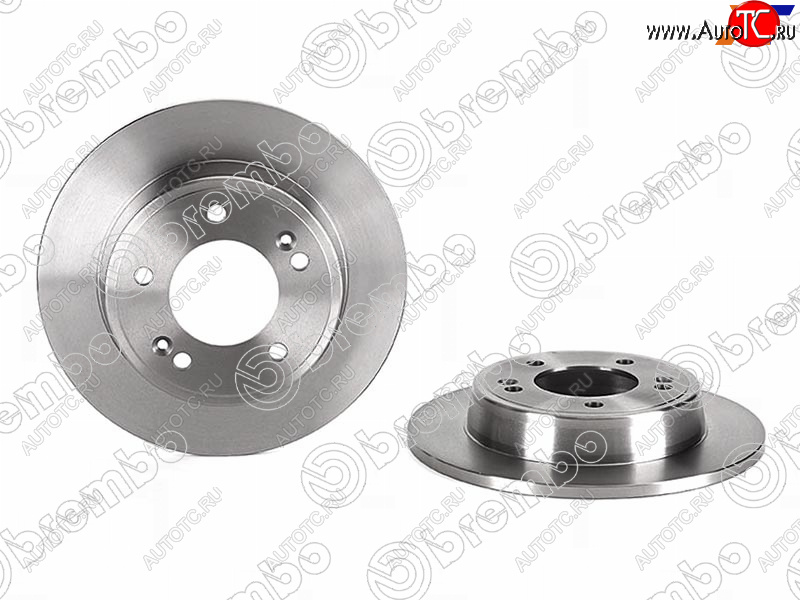 3 499 р. Диск тормозной задний Ø262mm BREMBO KIA Cerato 3 YD дорестайлинг седан (2013-2016)  с доставкой в г. Королёв