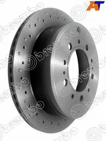 15 899 р. Диск тормозной задний Ø345 BREMBO Lexus LX570 J200 1-ый рестайлинг (2012-2015)  с доставкой в г. Королёв. Увеличить фотографию 2