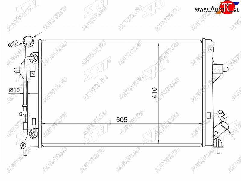 13 649 р. Радиатор охлаждающей жидкости SAT   KIA Seltos - Soul  SK3  с доставкой в г. Королёв