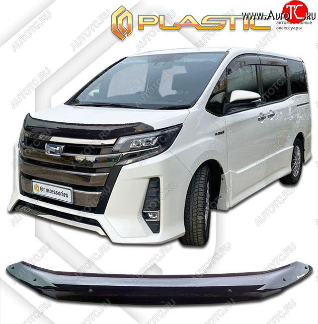 1 979 р. Дефлектор капота (Япония) CA-Plastic  Toyota Noah ( 3,  R80) (2014-2021) дорестайлинг, рестайлинг (classic черный, без надписи)  с доставкой в г. Королёв