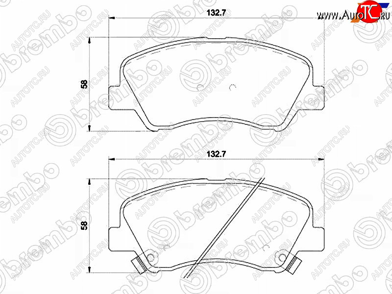 3 879 р. Колодки тормозные передние FR-FL SAT  Hyundai Creta SU (2020-2022)  с доставкой в г. Королёв