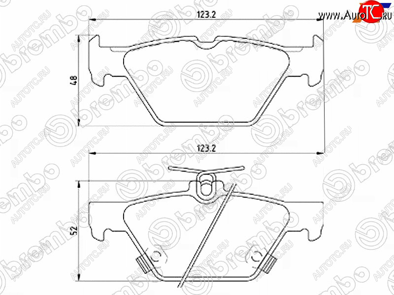 5 399 р. Колодки тормозные задние RH-LH SAT Subaru Legacy BN/B15 рестайлинг седан (2017-2024)  с доставкой в г. Королёв