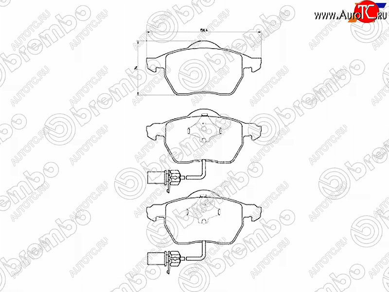 5 199 р. Колодки тормозные FR SAT  Audi A4 B6 седан (2000-2006)  с доставкой в г. Королёв