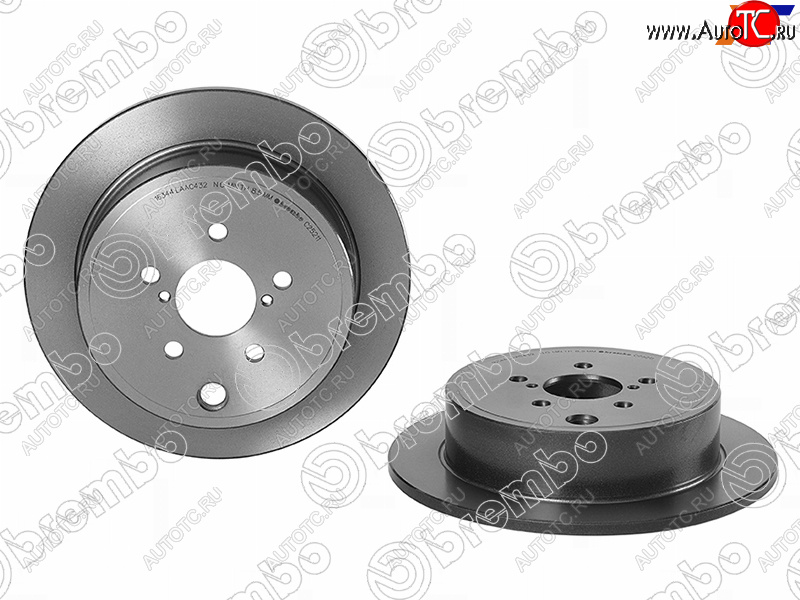 5 349 р. Задний тормозной диск BREMBO  Subaru Forester  SH - Outback ( BR/B14,  BS/B15)  с доставкой в г. Королёв