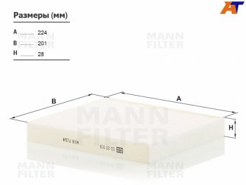 Фильтр салона MANN Hyundai Creta (GS,  SU), Solaris (HCR), Tucson (LM,  TL,  NX4), KIA Sportage (3 SL,  4 QL,  5 NQ5)