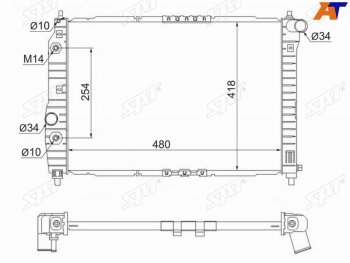 6 199 р. Радиатор SAT  Chevrolet Aveo ( T200,  T250) (2002-2011), Daewoo Kalos (2002-2008)  с доставкой в г. Королёв. Увеличить фотографию 2