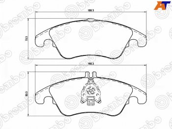 Колодки тормозные передние FL-FR SAT Mercedes-Benz C-Class W204 дорестайлинг седан (2007-2011)