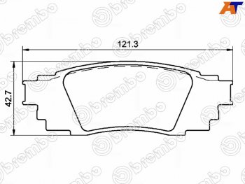 Копируемое: Колодки тормозные задние LH-RH SAT Lexus RX350 AL20 дорестайлинг (2015-2019)