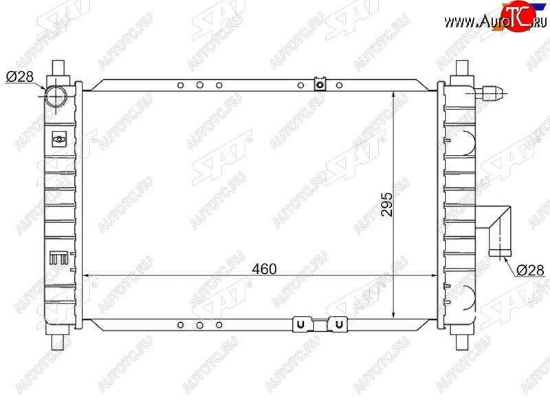 3 189 р. Радиатор SAT  Chery QQ6 (2006-2010), Daewoo Matiz ( M100,  M150,  M200,  M250,  M300) (1998-2016)  с доставкой в г. Королёв