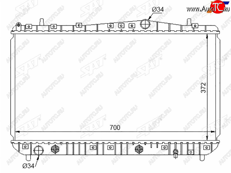6 399 р. Радиатор SAT Chevrolet Lacetti седан (2002-2013)  с доставкой в г. Королёв