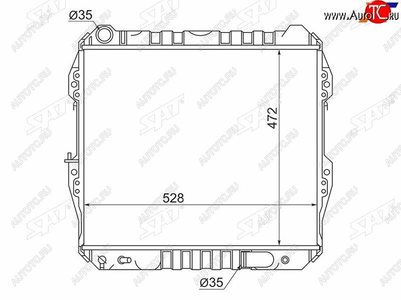 12 999 р. Радиатор SAT  Toyota 4Runner  N120,N130 - Hilux Surf  N120,N130  с доставкой в г. Королёв