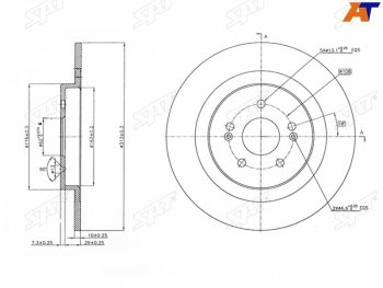 Диск тормозной задний Ø313mm SAT  Tiggo 4, Tiggo 7 PRO, Tiggo 8  (T18)