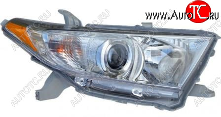 13 599 р. Правая фара (корректор) BodyParts  Toyota Highlander XU40 рестайлинг (2010-2013)  с доставкой в г. Королёв