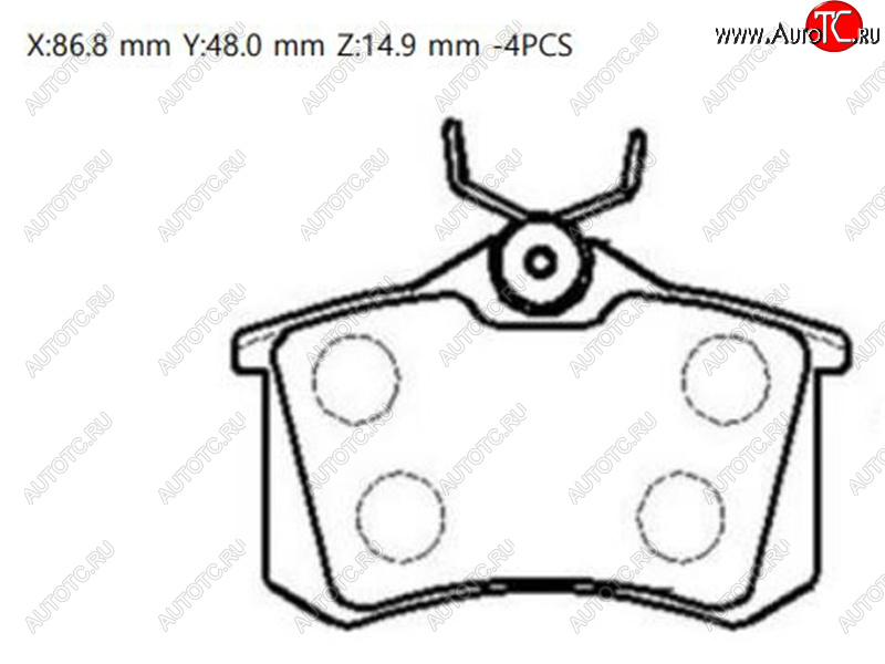 1 599 р. Колодки тормозные зад RH-LH SAT Skoda Octavia A7 дорестайлинг лифтбэк (2012-2017)  с доставкой в г. Королёв