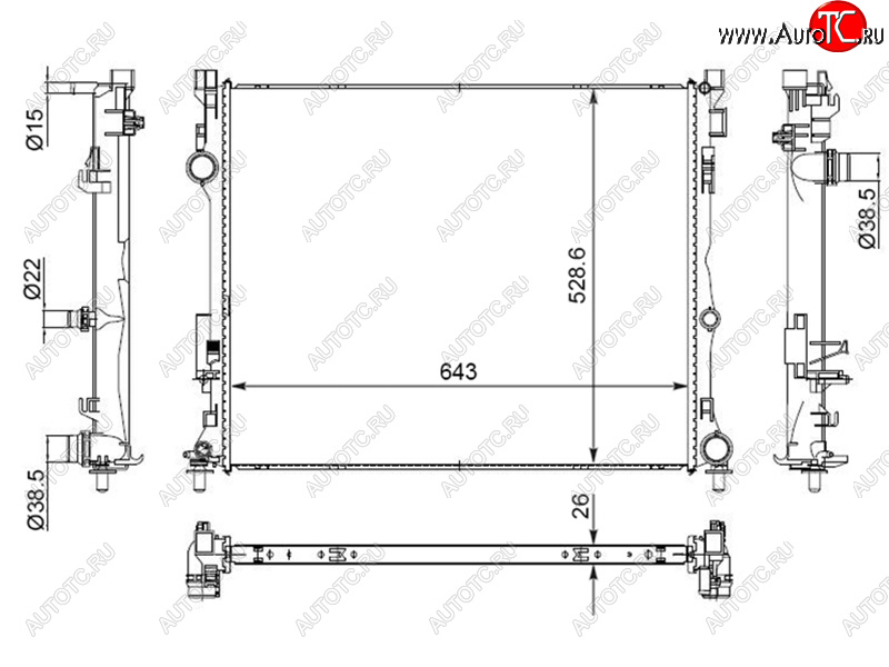 16 649 р. Радиатор охлаждающей жидкости SAT   Mercedes-Benz G class  W463 - GLE class ( C292,  W167)  с доставкой в г. Королёв