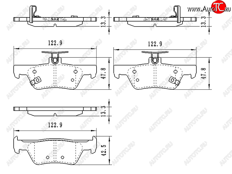 1 299 р. Колодки тормозные задние RH-LH SAT  Honda Fit ( 3 GP,GK,  4 GR) (2017-2022) 2-ой рестайлинг, дорестайлинг  с доставкой в г. Королёв