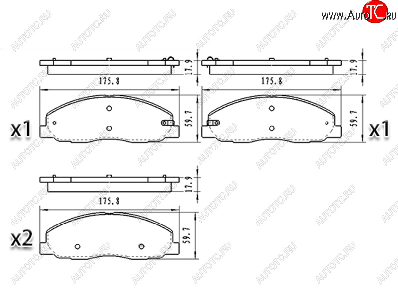 1 499 р. Колодки тормозные перед FL-FR SAT  ГАЗ ГАЗель Next ( A21,A22, С41, С42,  A21,A22, С41, С42, Фермер,  A60,A63, A64,  A62,А65,  A31,A32, C45, C46) - ГАЗель NEXT Citiline  А68  с доставкой в г. Королёв