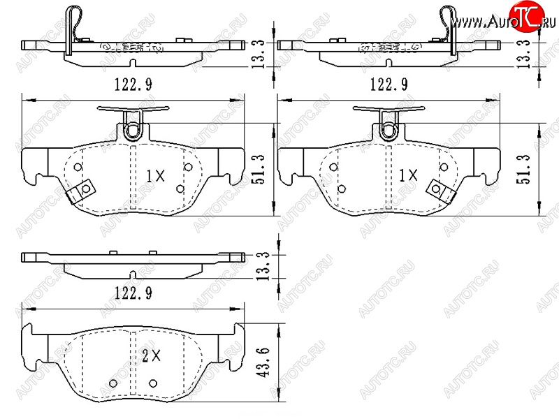 1 149 р. Колодки тормозные задние RH-LH SAT Mazda 3/Axela BP седан (2019-2024)  с доставкой в г. Королёв