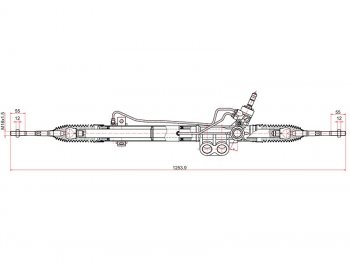 Рейка рулевая LHD SAT Nissan (Нисан) Pathfinder (Патфайндер)  R51 (2004-2014) R51 дорестайлинг, рестайлинг