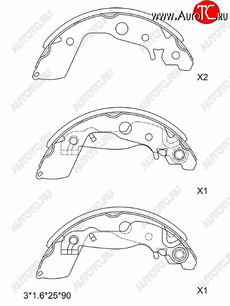 3 299 р. Колодки тормозные задние SAT RH-LH  Mazda 2/Demio  DE (2007-2014) дорестайлинг, рестайлинг  с доставкой в г. Королёв