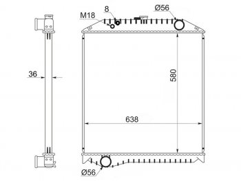 Радиатор SAT Hino Ranger 4 (1989-2001)