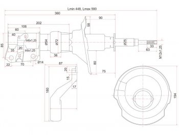 Стойка передняя LH SAT Honda (Хонда) Stream (Стрим) ( 1 RN1,RN3,  1 RN2,RN4, RN1, RN3, RN5) (2000-2006) 1 RN1,RN3, 1 RN2,RN4, RN1, RN3, RN5  дорестайлинг, рестайлинг  (болт D-14)