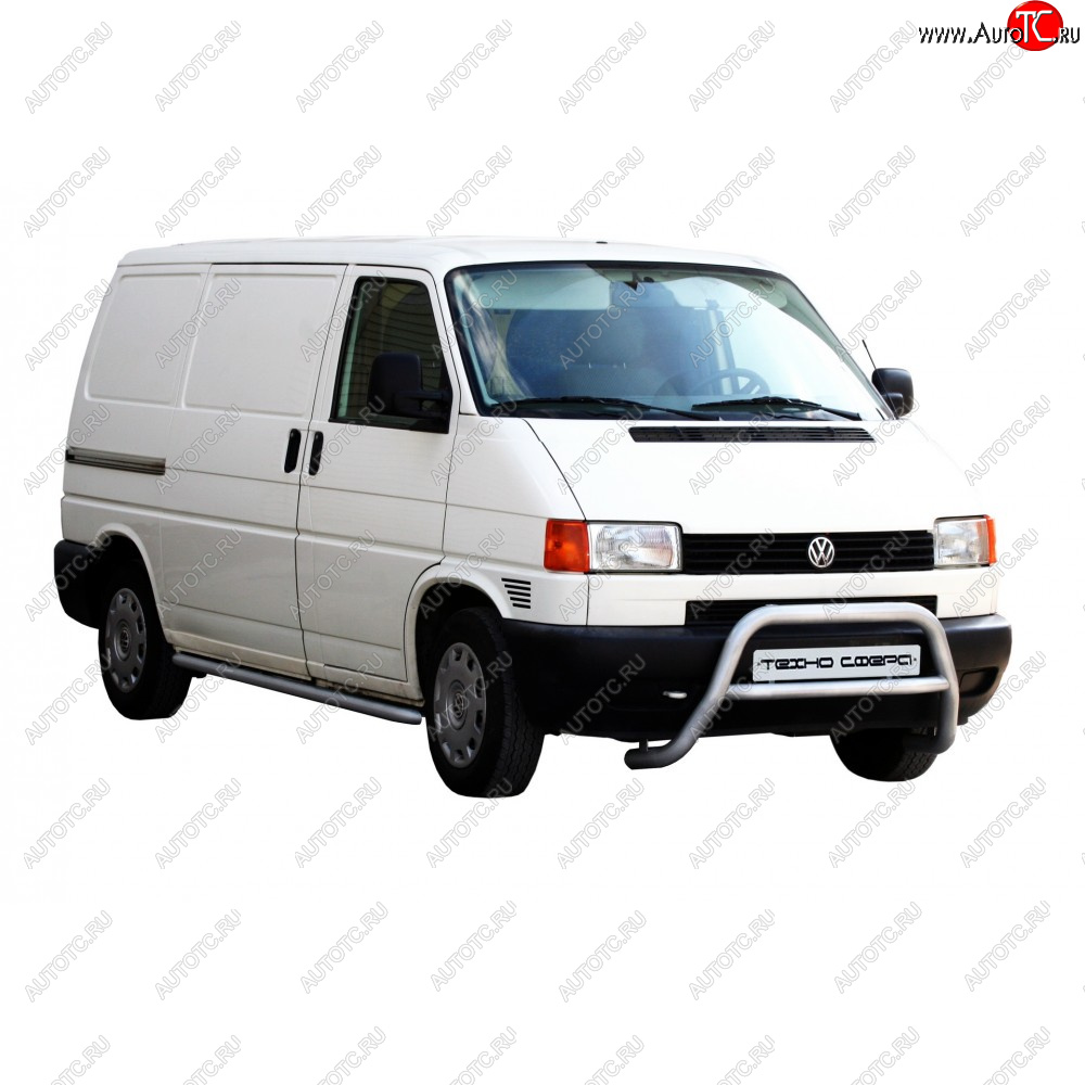 30 999 р. Передок нержавейка d63.5, Техно Сфера  Volkswagen Transporter  T4 (1990-2003) дорестайлинг, рестайлинг (Нержавейка)  с доставкой в г. Королёв