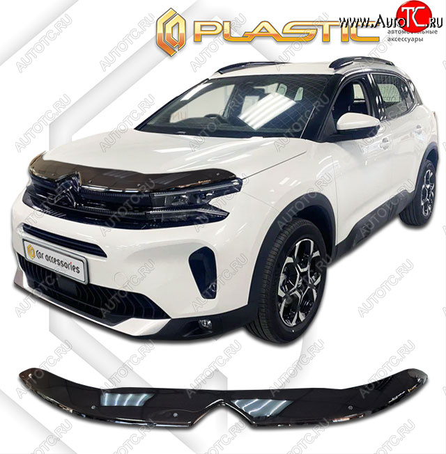 2 099 р. Дефлектор капота (рынок Европы) CA-Plastic  CITROEN C5 Aircross (2022-2025) рестайлинг (Classic черный)  с доставкой в г. Королёв