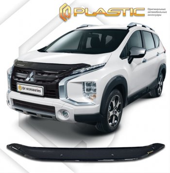 1 799 р. Дефлектор капота (рынок Юго-Восточной Азии) CA-Plastic Mitsubishi Xpander NC1W минивэн рестайлинг (2022-2025) (серия Classic черный)  с доставкой в г. Королёв. Увеличить фотографию 2