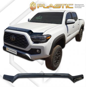 Дефлектор капота CA-Plastic Toyota (Тойота) Tacoma (Такома)  N300 (2016-2023) N300 PickUp DoubleCab дорестайлинг, PickUp DoubleCab рестайлинг