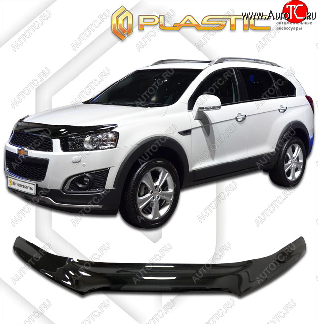 2 199 р. Дефлектор капота (exclusive) CA-Plastic Chevrolet Captiva 1-ый рестайлинг (2011-2013) (Classic черный)  с доставкой в г. Королёв