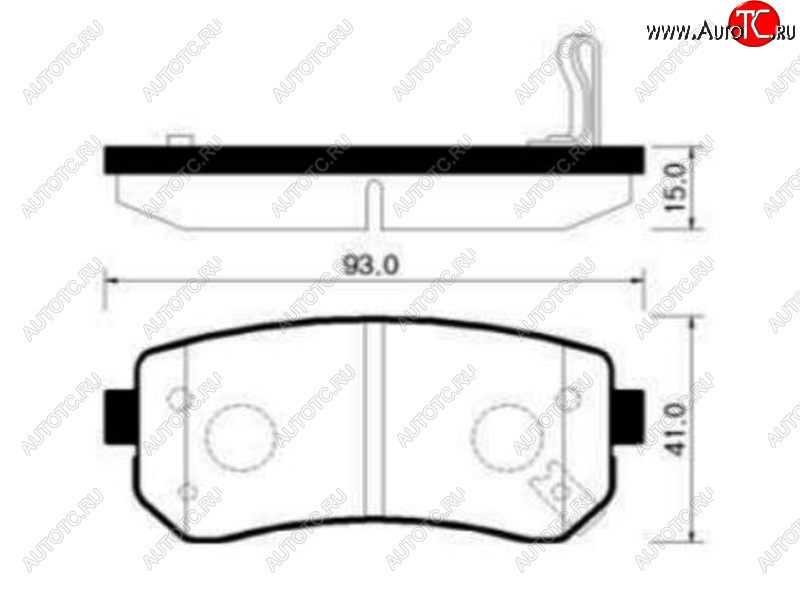 1 599 р. Колодки тормозные задние LH-RH SAT KIA Cerato 2 TD седан (2008-2013)  с доставкой в г. Королёв