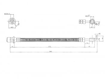 Шланг тормозной задний RH SAT  Qashqai  1, Qashqai +2  1