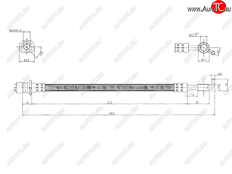 499 р. Шланг тормозной задний RH SAT  Nissan Qashqai  1 - Qashqai +2  1  с доставкой в г. Королёв