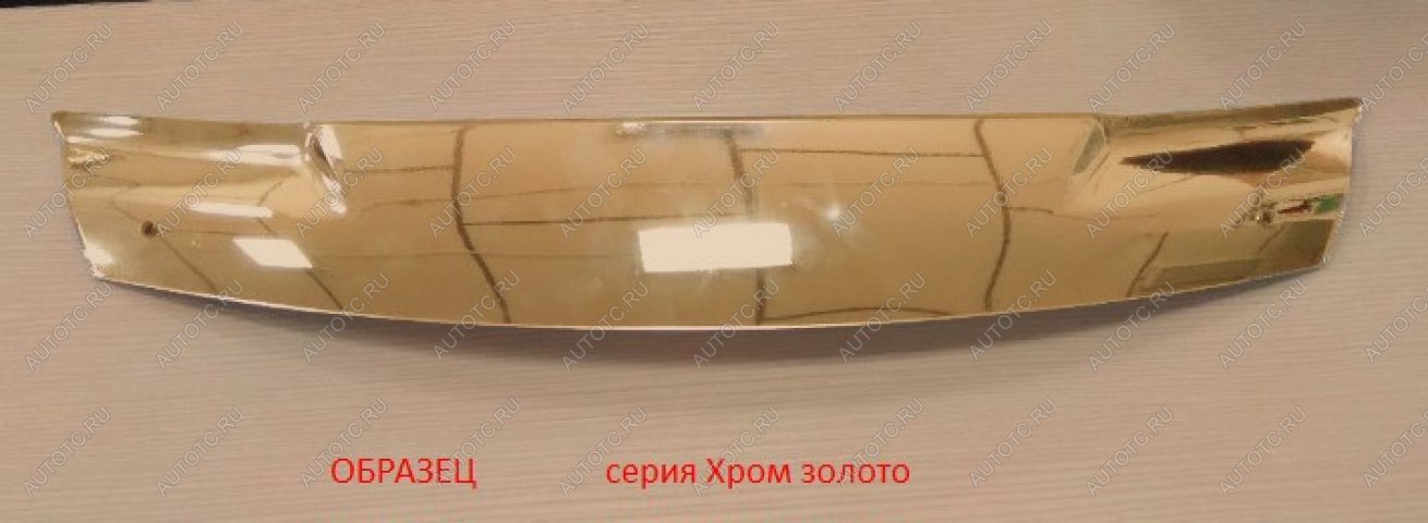 3 289 р.  Дефлектор капота CA-Plastic  Subaru Impreza  GJ (2012-2017) седан (Серия Хром золото)  с доставкой в г. Королёв