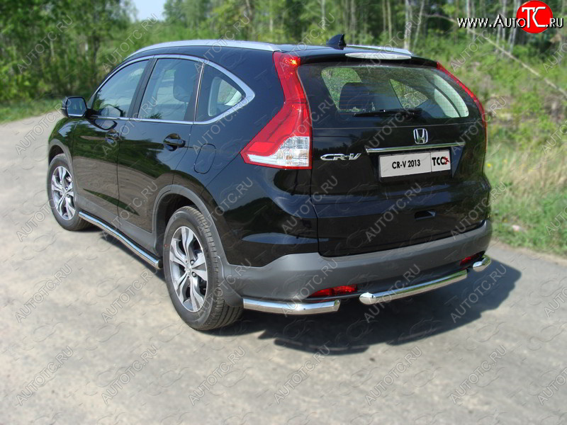 8 749 р. Защита задняя (центральная нержавейка 60,3 мм) ТСС Тюнинг Honda CR-V RM1,RM3,RM4 дорестайлинг (2012-2015)  с доставкой в г. Королёв