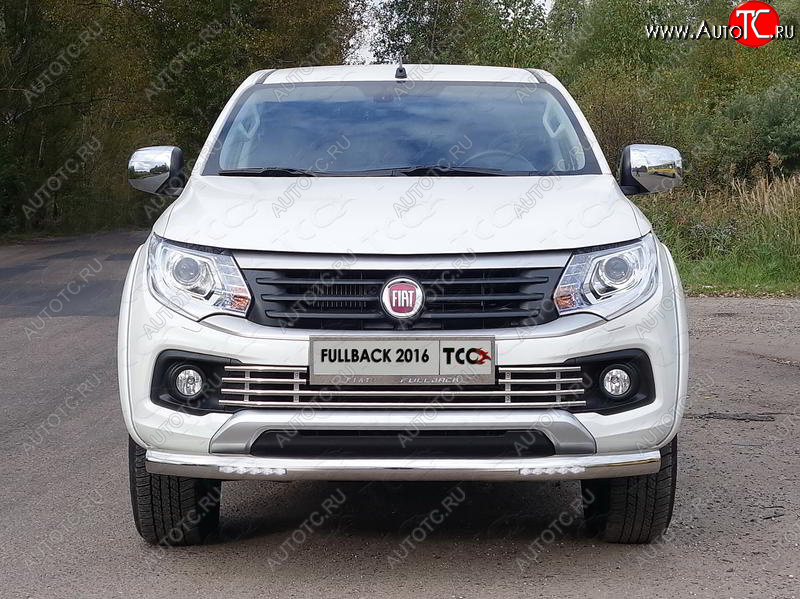 6 449 р. Рамка гос. номера ТСС Тюнинг  Fiat Fullback (2016-2018) (нержавейка)  с доставкой в г. Королёв