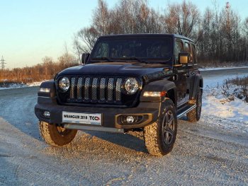 Рамка гос. номера (5 дв.) ТСС Тюнинг Jeep Wrangler JL (2018-2024)  (нержавейка)