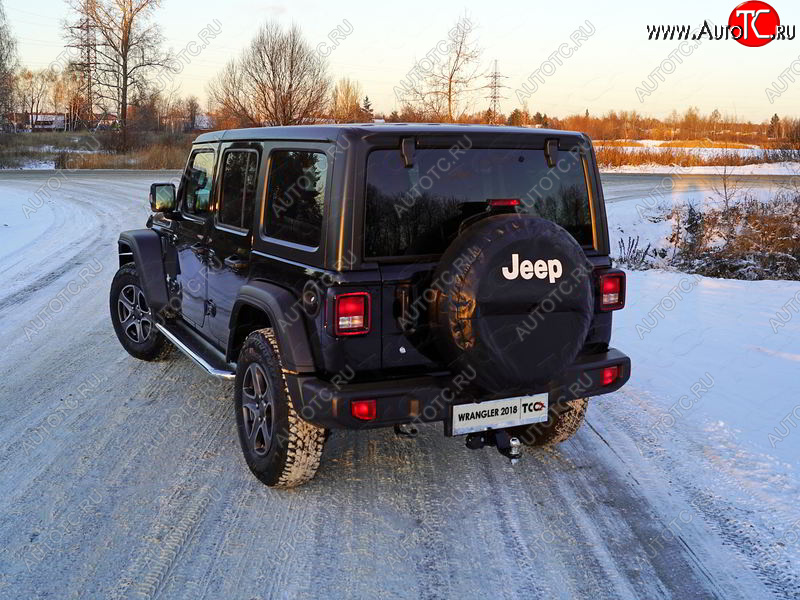 6 249 р. Рамка гос. номера ТСС Тюнинг  Jeep Wrangler  JL (2018-2024) (нержавейка)  с доставкой в г. Королёв