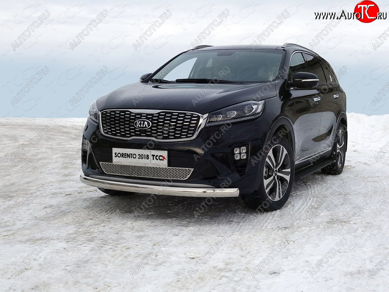 6 249 р. Рамка гос. номера ТСС Тюнинг KIA Sorento UM/Prime рестайлинг (2018-2020) (нержавейка)  с доставкой в г. Королёв