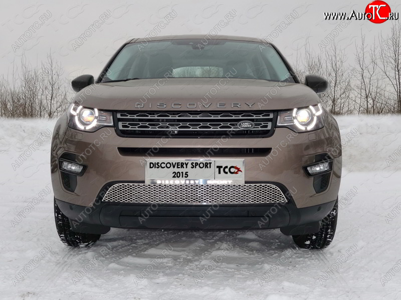 6 449 р. Рамка гос. номера ТСС Тюнинг Land Rover Discovery Sport L550 дорестайлинг (2014-2019) (нержавейка)  с доставкой в г. Королёв