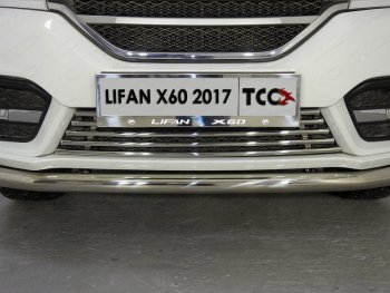 5 999 р. Рамка гос. номера ТСС Тюнинг  Lifan X60 (2016-2025) 2-ой рестайлинг (нержавейка)  с доставкой в г. Королёв. Увеличить фотографию 1