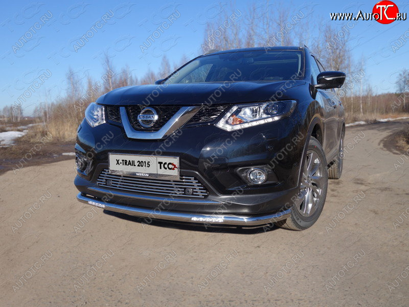 6 449 р. Рамка гос. номера ТСС Тюнинг Nissan X-trail 3 T32 дорестайлинг (2013-2018) (нержавейка)  с доставкой в г. Королёв