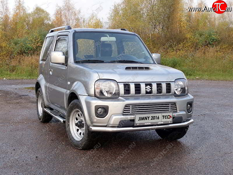 6 449 р. Рамка гос. номера ТСС Тюнинг Suzuki Jimny JB23/JB43 2-ой рестайлинг (2012-2018) (нержавейка)  с доставкой в г. Королёв