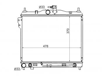 Радиатор охлаждающей жидкости SAT Hyundai Getz TB хэтчбэк 5 дв. дорестайлинг (2002-2005)